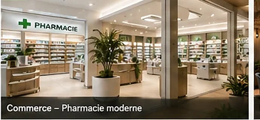 Officine de pharmacie climatisée et végétalisée