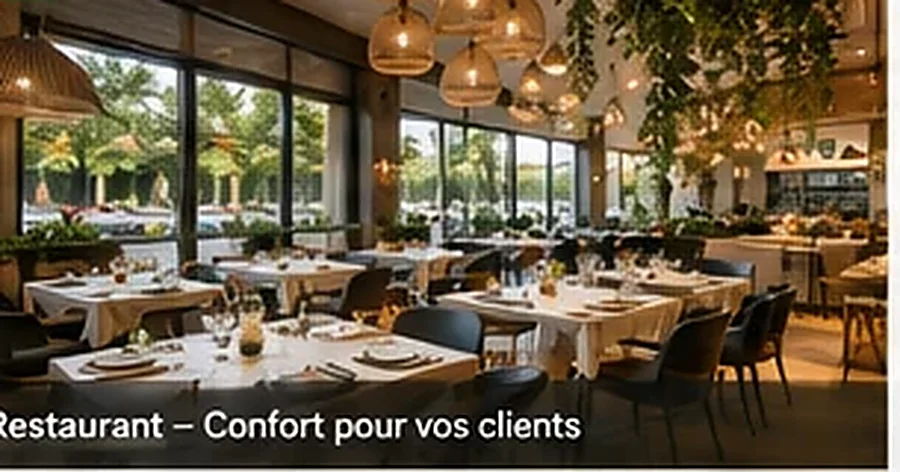 Salle de restaurant lumineuse et climatisée